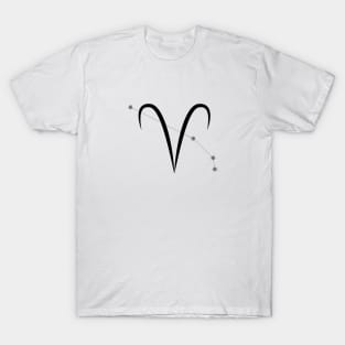 Aries - Zodiac Sign Symbol and Constellation T-Shirt